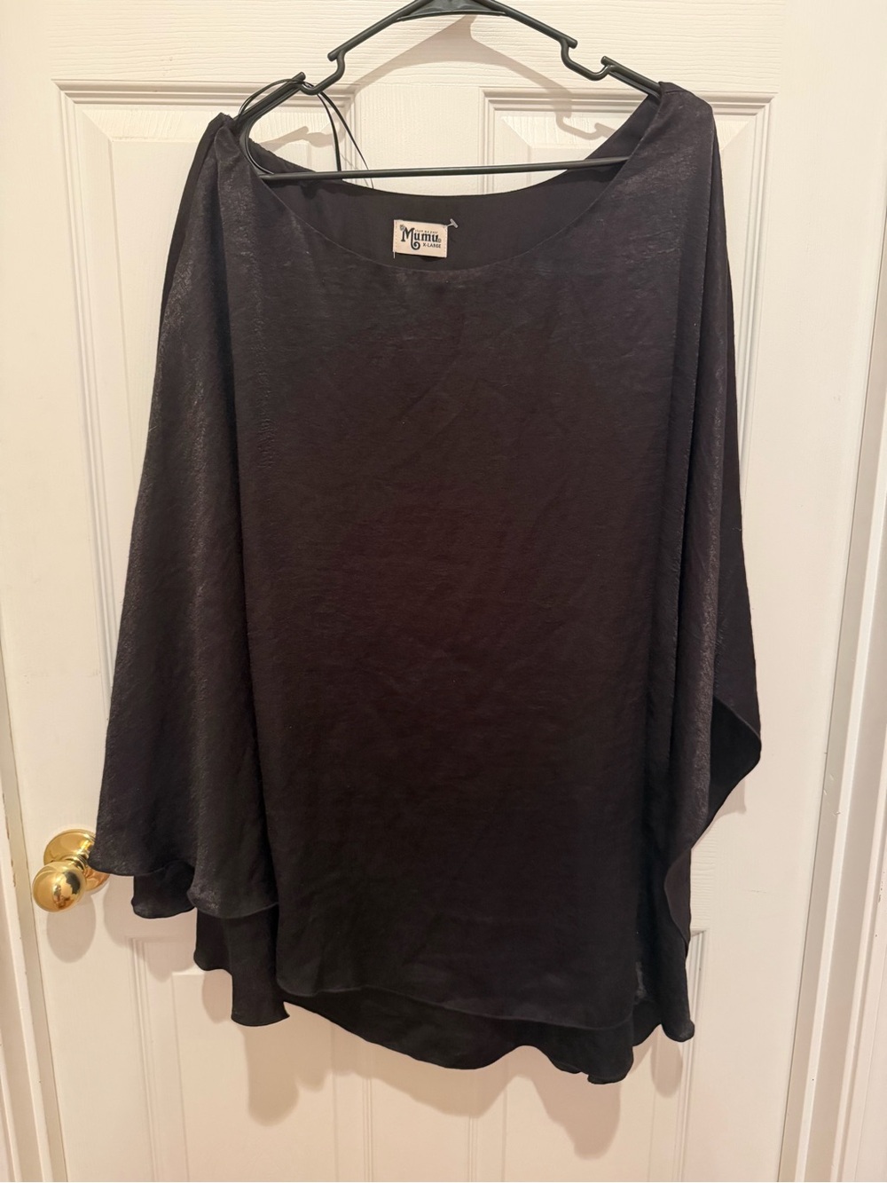 Show Me Your Mumu Black Asymmetrical Poncho Tunic XL